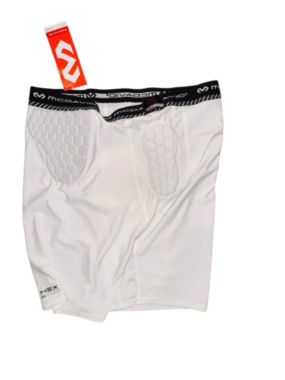 Men's McDavid White Hex Basketball Comp Shorts XXL